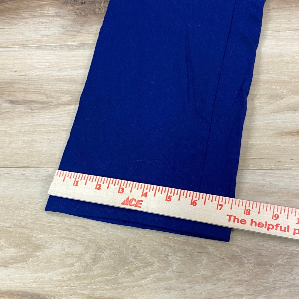 Indochino Wool Dress Pants Mens 36x30 Tailored Straight Leg Royal Blue Flannel - Picture 6 of 10